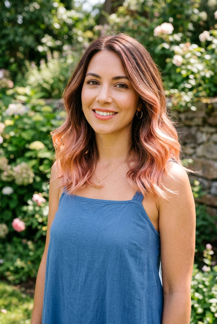 Shoulder Length Brunette Hair With Rose Gold Balayage - 20 brunette hair with rose gold balayage - 20 brunette hair with rose gold balayage