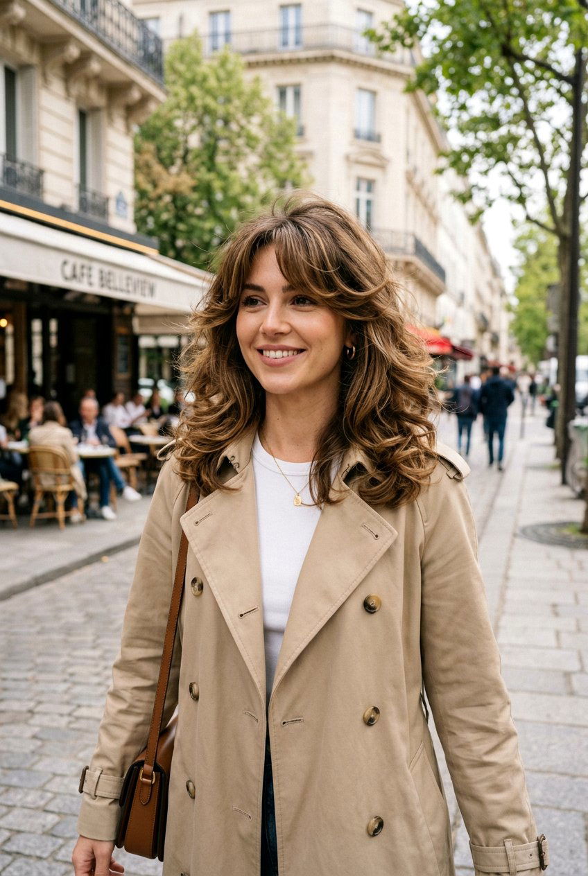 Shoulder Length Butterfly Haircut With Curtain Bangs - 20 shoulder length butterfly haircut - 20 shoulder length butterfly haircut