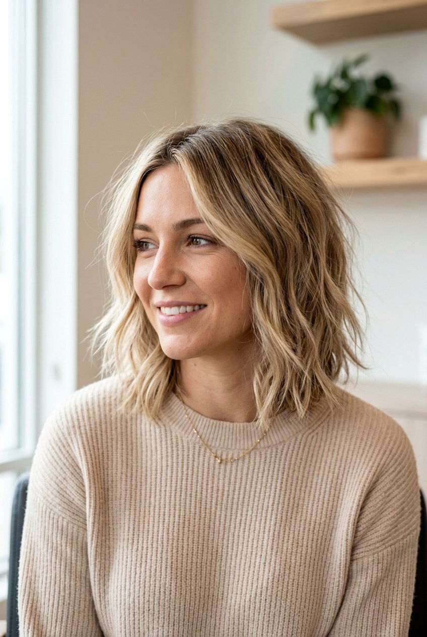 Shoulder Length Choppy Bob - 20 choppy bob haircut - 20 choppy bob haircut