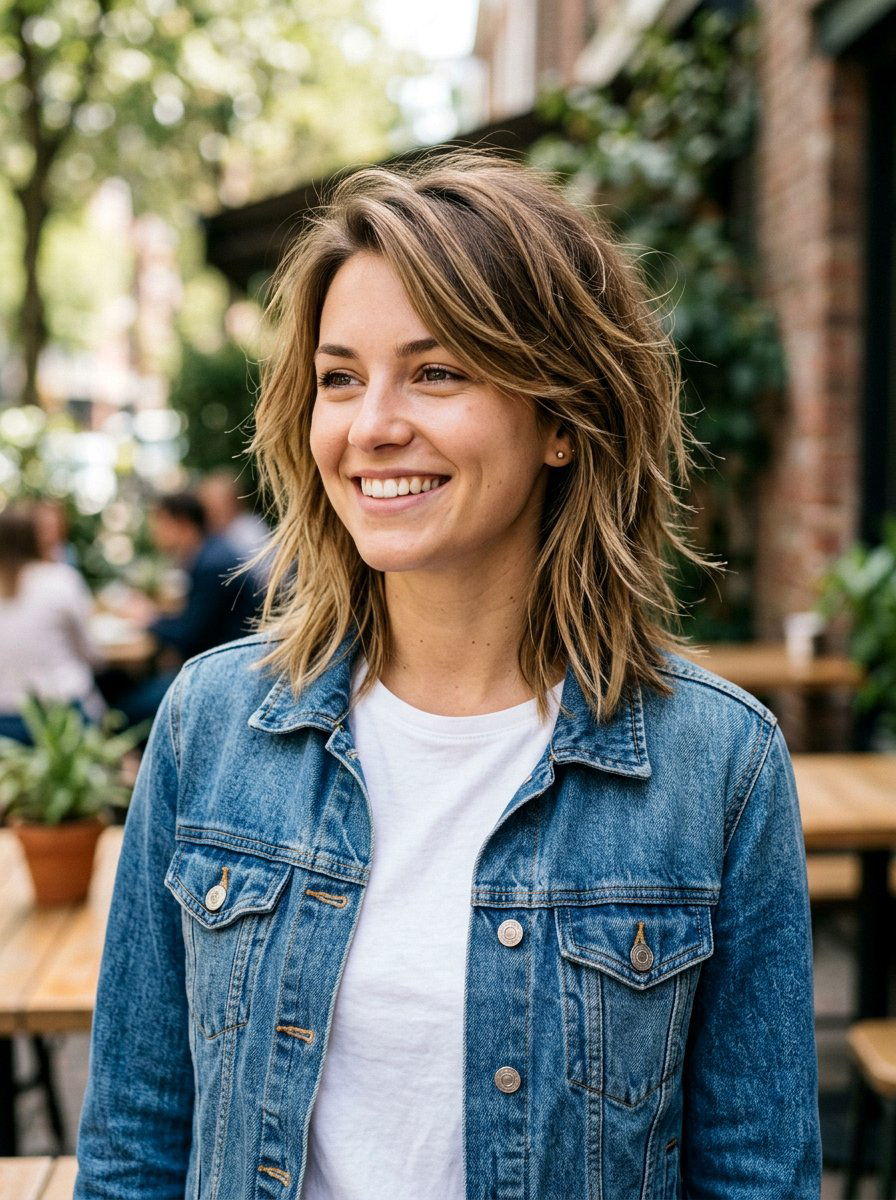 Shoulder Length Choppy Layered Haircut - 20 cute layered haircut ideas for women - 20 cute layered haircut ideas for women