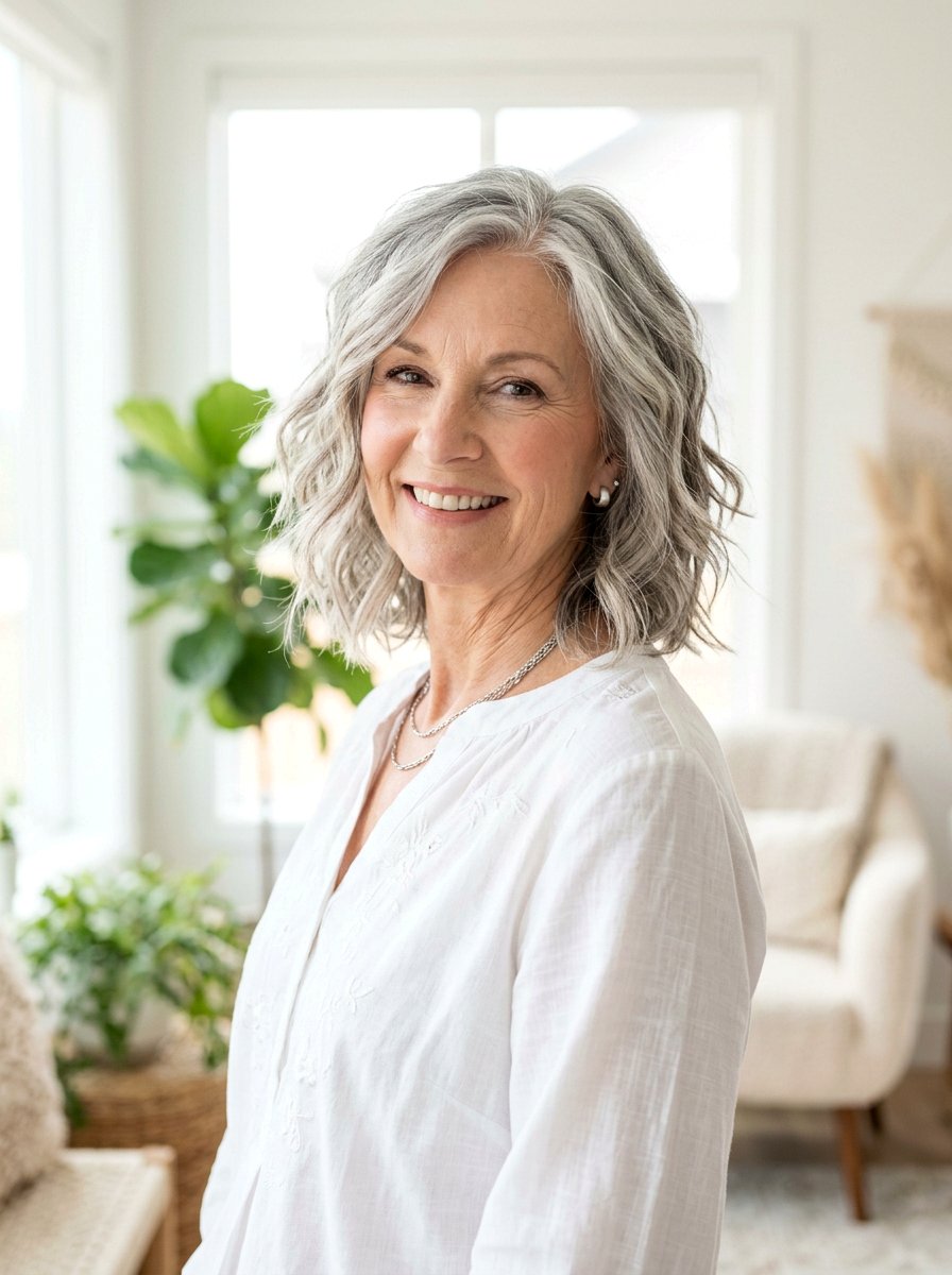 Shoulder Length Choppy Lob For Women Over 60 - 20 shoulder length haircut for women over 60 - 20 shoulder length haircut for women over 60