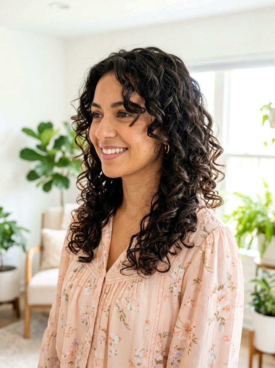 Shoulder Length Curly Butterfly Cut - 20 polished haircut for curly shoulder length hair - 20 polished haircut for curly shoulder length hair