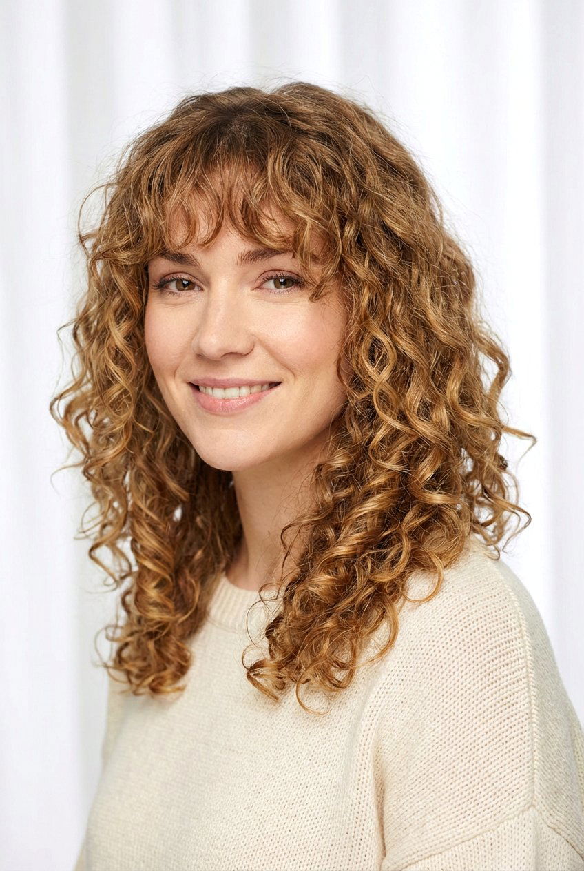 Shoulder Length Curly Hair With Bangs - 20 curly hair with bangs - 20 curly hair with bangs