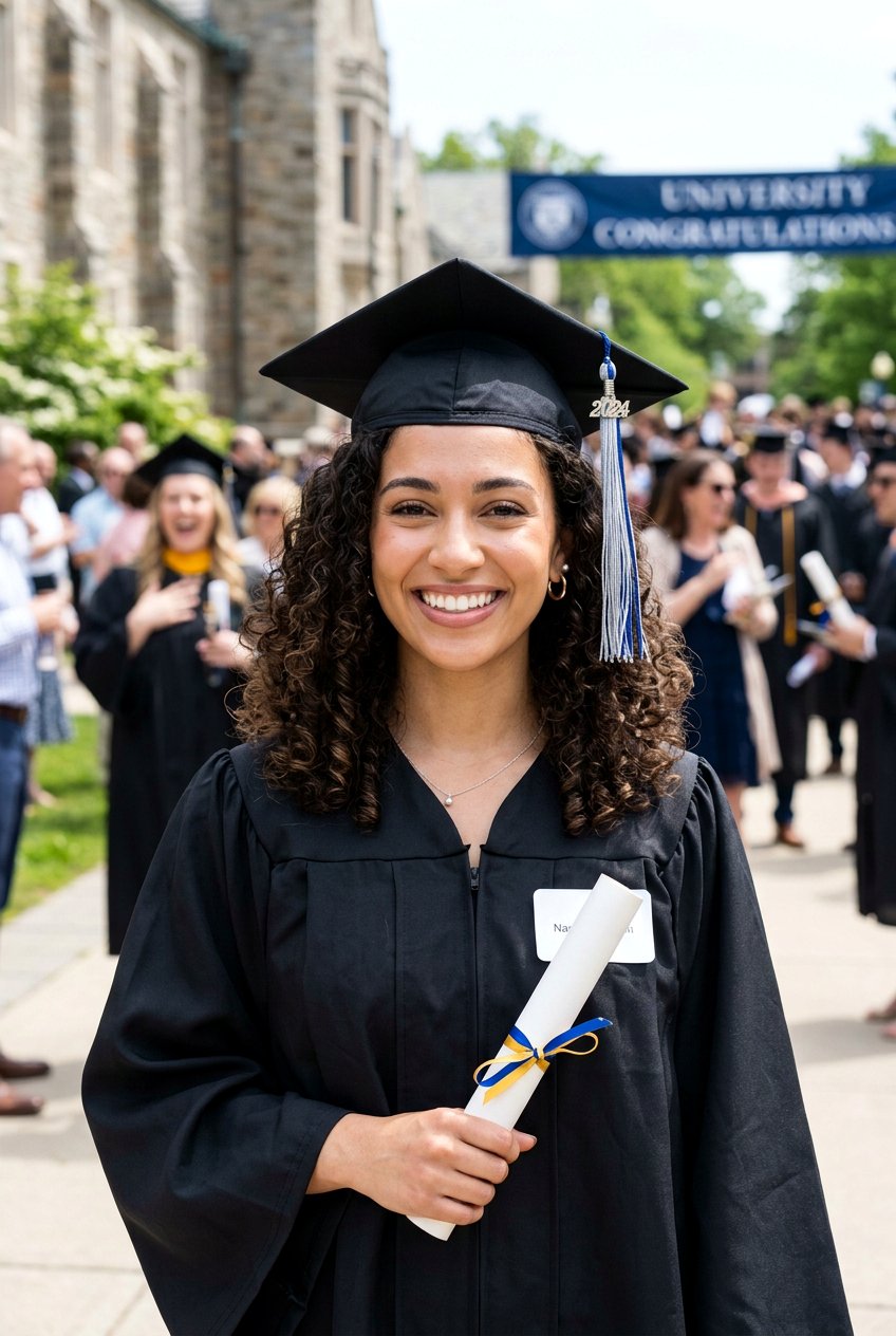 20 Beautiful Graduation Curls With Cap Hairstyles to Try Now