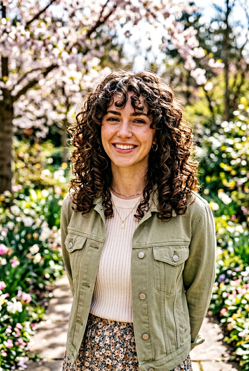 Shoulder Length Curly Haircut With Curtain Bangs - 20 curly haircut with curtain bangs - 20 curly haircut with curtain bangs