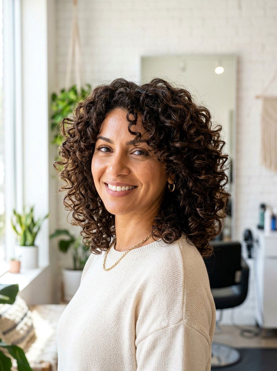 Shoulder Length Curly Haircut With Layers And Volume - 20 shoulder length haircut for curly hair - 20 shoulder length haircut for curly hair