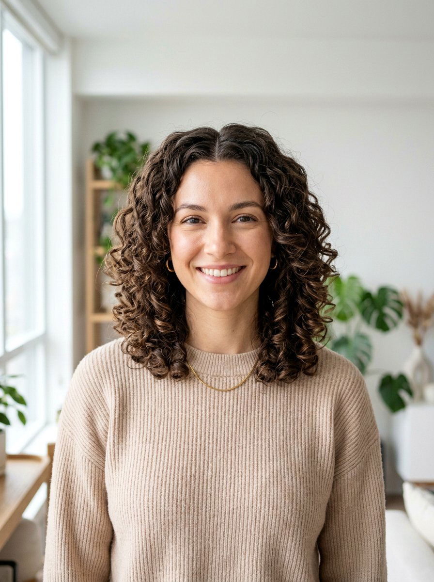 Shoulder Length Curly Haircut With Middle Part - 20 shoulder length haircut for curly hair - 20 shoulder length haircut for curly hair