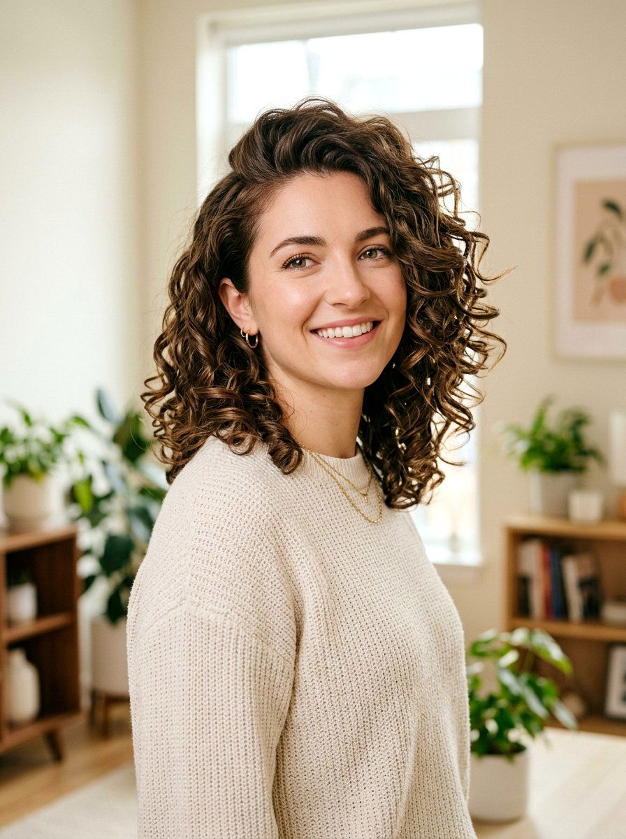 Shoulder Length Curly Haircut With Side Part - 20 shoulder length haircut for curly hair - 20 shoulder length haircut for curly hair