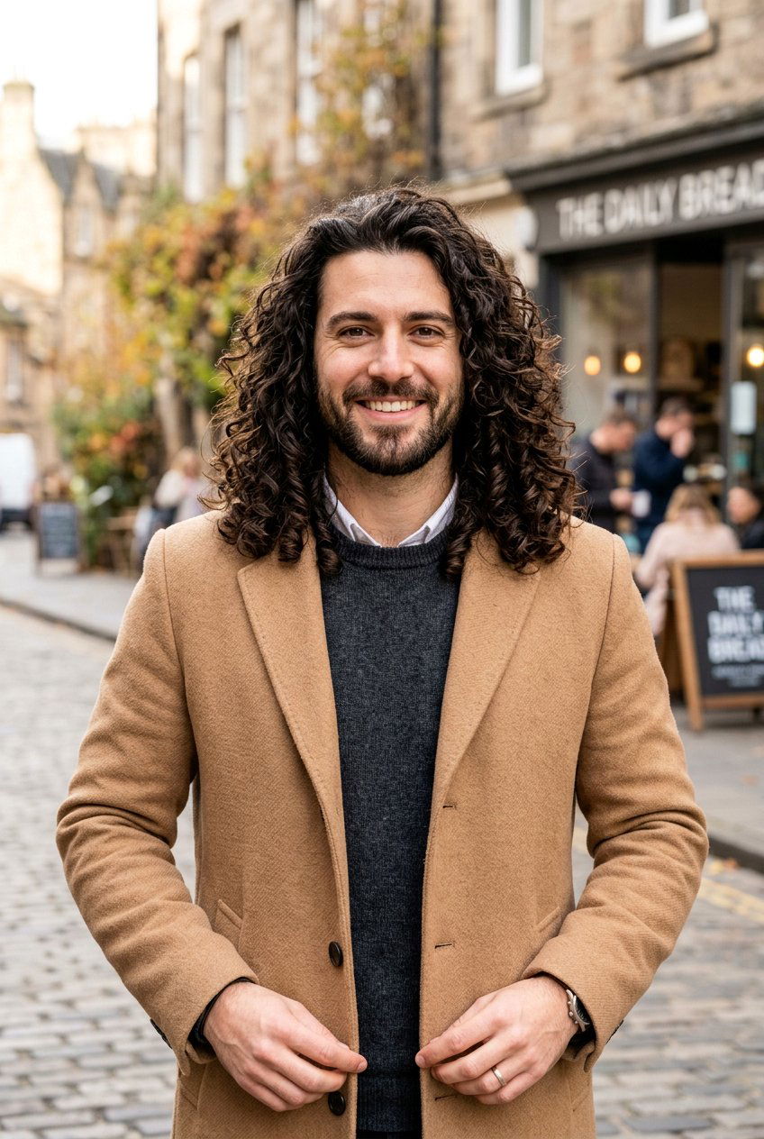 Shoulder Length Curly Layers - 20 mens haircut for curly thick hair - 20 men’s haircut for curly thick hair