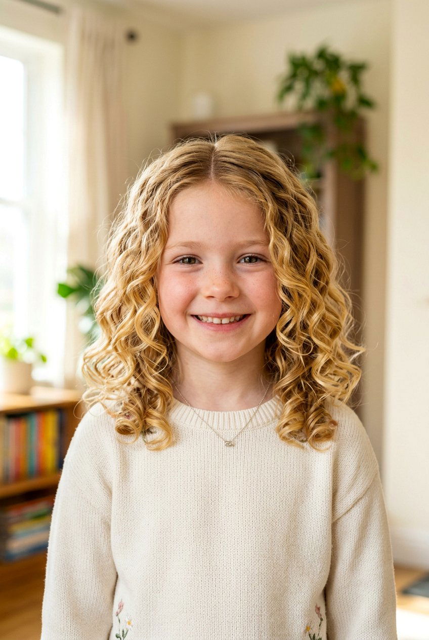 Shoulder Length Curly Lob - 20 curly haircut for little girls - 20 curly haircut for little girls