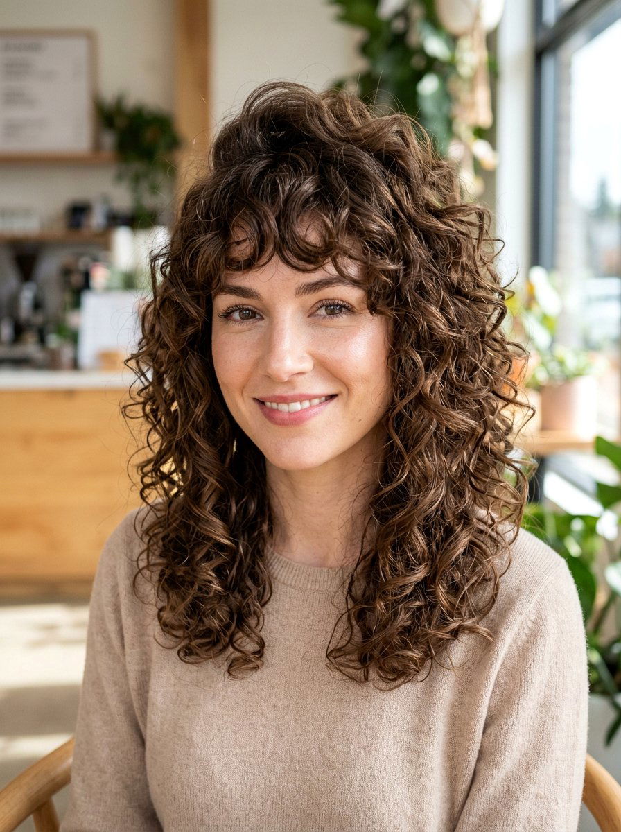 Shoulder Length Curly Shag - 20 shoulder length haircut for curly hair - 20 shoulder length haircut for curly hair