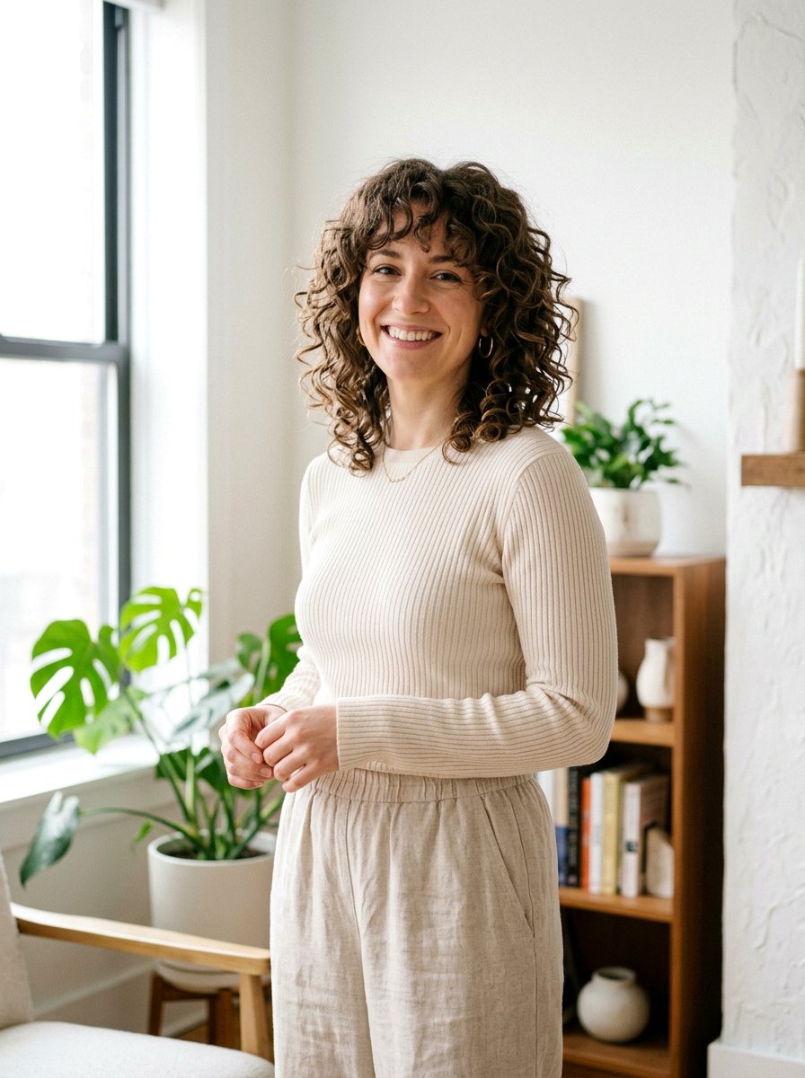 Shoulder Length Curly Shag For Low Maintenance - 20 shoulder length curly shag haircut - 20 shoulder length curly shag haircut