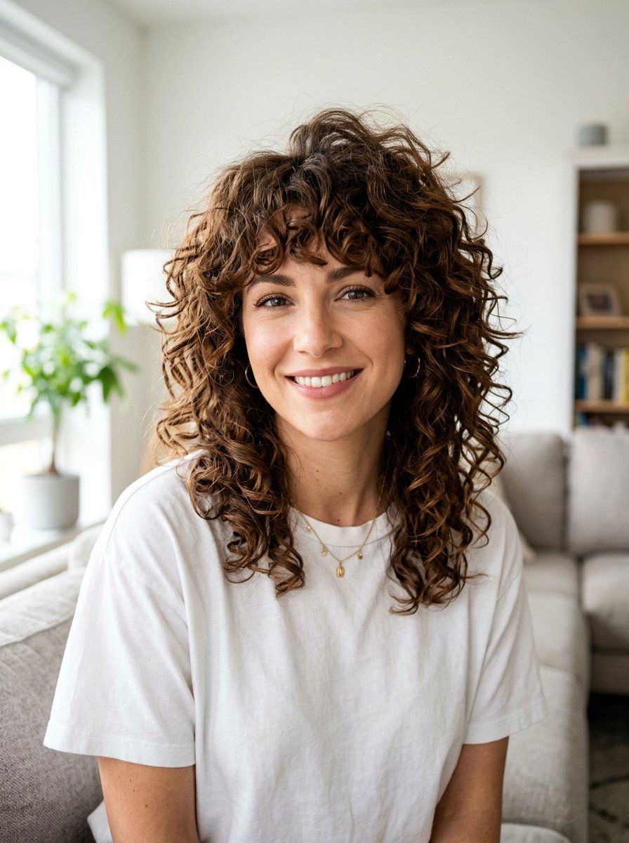 Shoulder Length Curly Shag With Layers - 20 shoulder length curly layers haircut - 20 shoulder length curly layers haircut