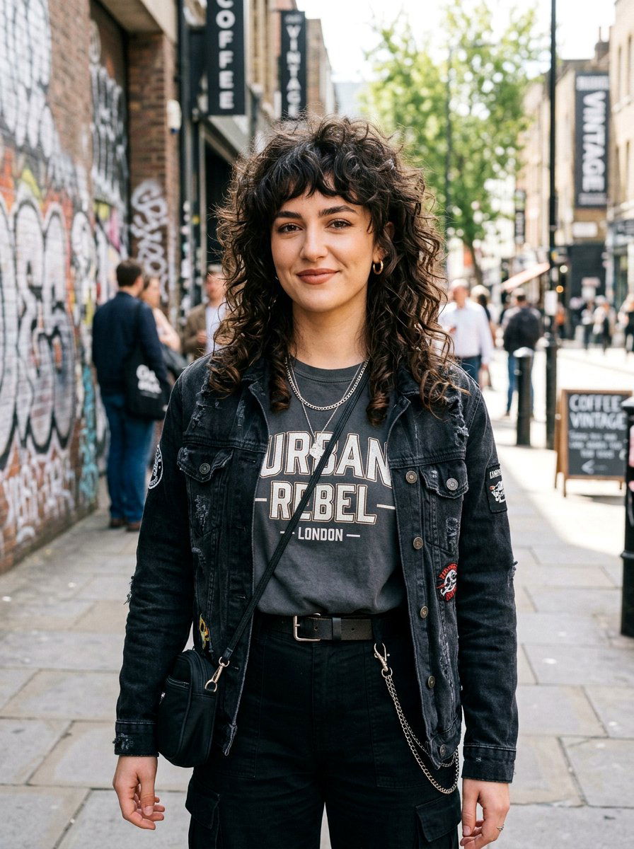 Shoulder Length Curly Wolf Cut Shag - 20 shoulder length curly shag haircut - 20 shoulder length curly shag haircut