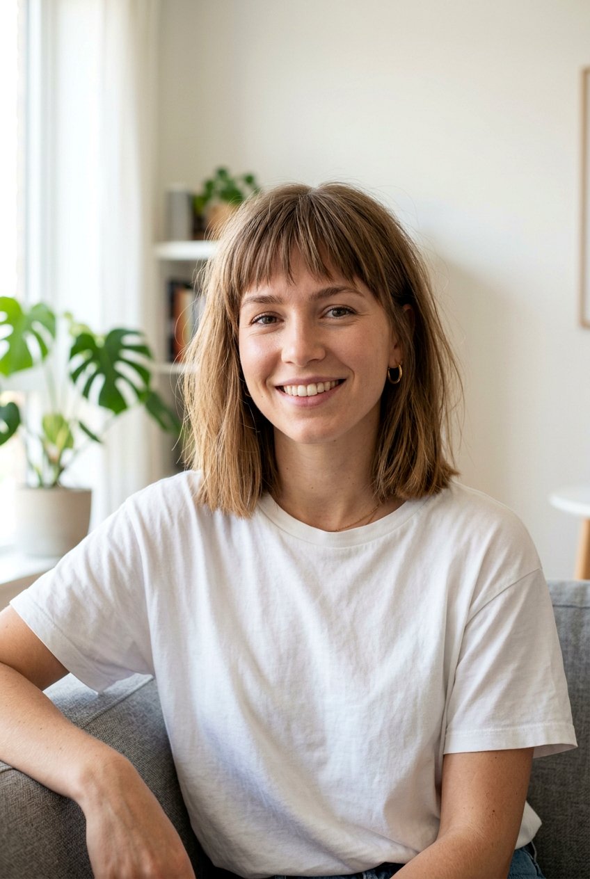 Shoulder Length Cut With Choppy Bangs For Fine Hair - 20 shoulder length haircut for fine hair with bangs - 20 shoulder length haircut for fine hair with bangs