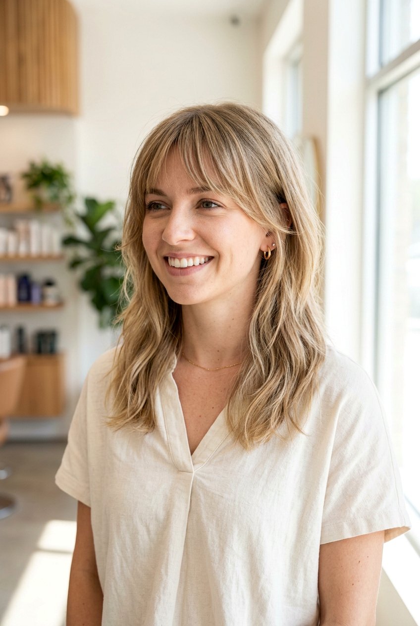 Shoulder Length Cut With Layered Bangs For Fine Hair - 20 shoulder length haircut for fine hair with bangs - 20 shoulder length haircut for fine hair with bangs