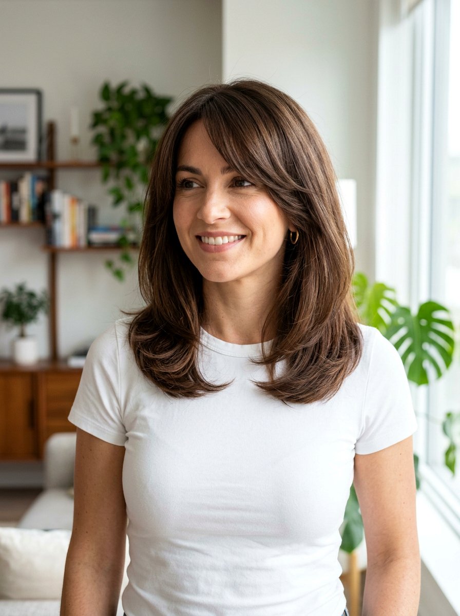 Shoulder Length Cut With Side Bangs For Thick Hair - 20 shoulder length haircut with side bangs - 20 shoulder length haircut with side bangs