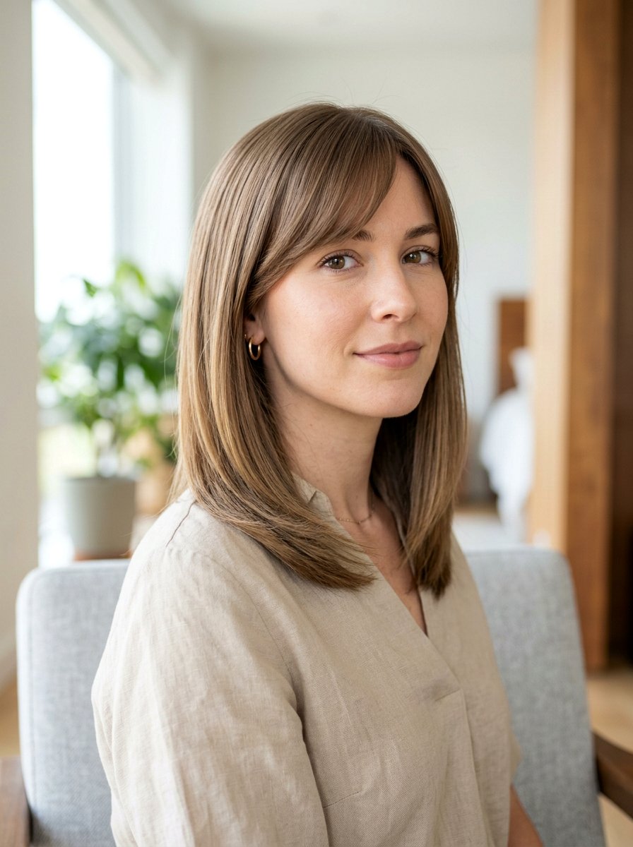 Shoulder Length Cut With Side Swept Bangs - 20 shoulder length haircut with side bangs - 20 shoulder length haircut with side bangs