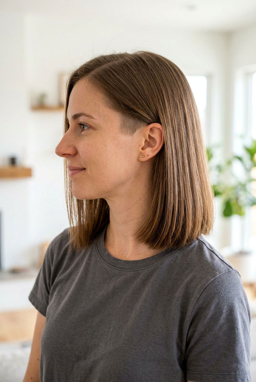 Shoulder Length Cut With Subtle Undercut - 20 best medium haircut for thin hair - 20 best medium haircut for thin hair