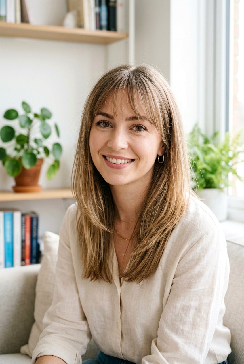 Shoulder Length Cut With Wispy Bangs For Fine Hair - 20 shoulder length haircut for fine hair with bangs - 20 shoulder length haircut for fine hair with bangs