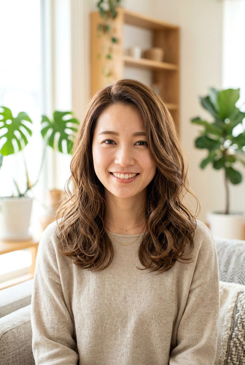 Shoulder Length Digital Perm With Soft Layers - 20 digital perm for medium length hair - 20 digital perm for medium length hair