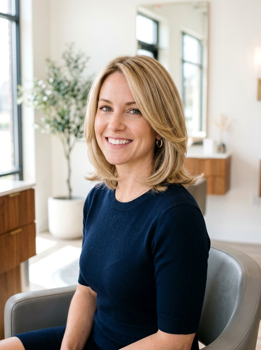 Shoulder Length Feathered Bob Haircut - 20 shoulder length haircut with feathered ends - 20 shoulder length haircut with feathered ends