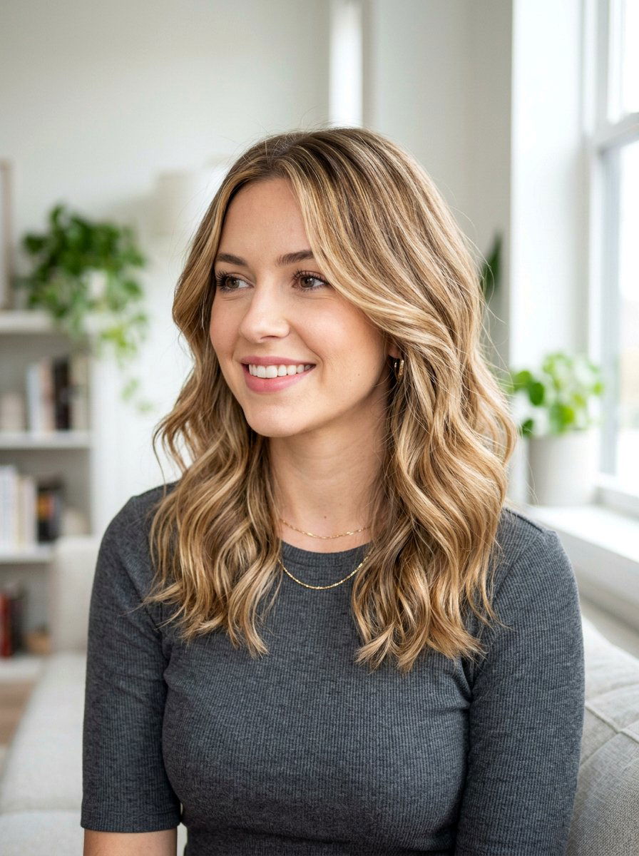 Shoulder Length Feathered Haircut With Balayage - 20 shoulder length haircut with feathered ends - 20 shoulder length haircut with feathered ends