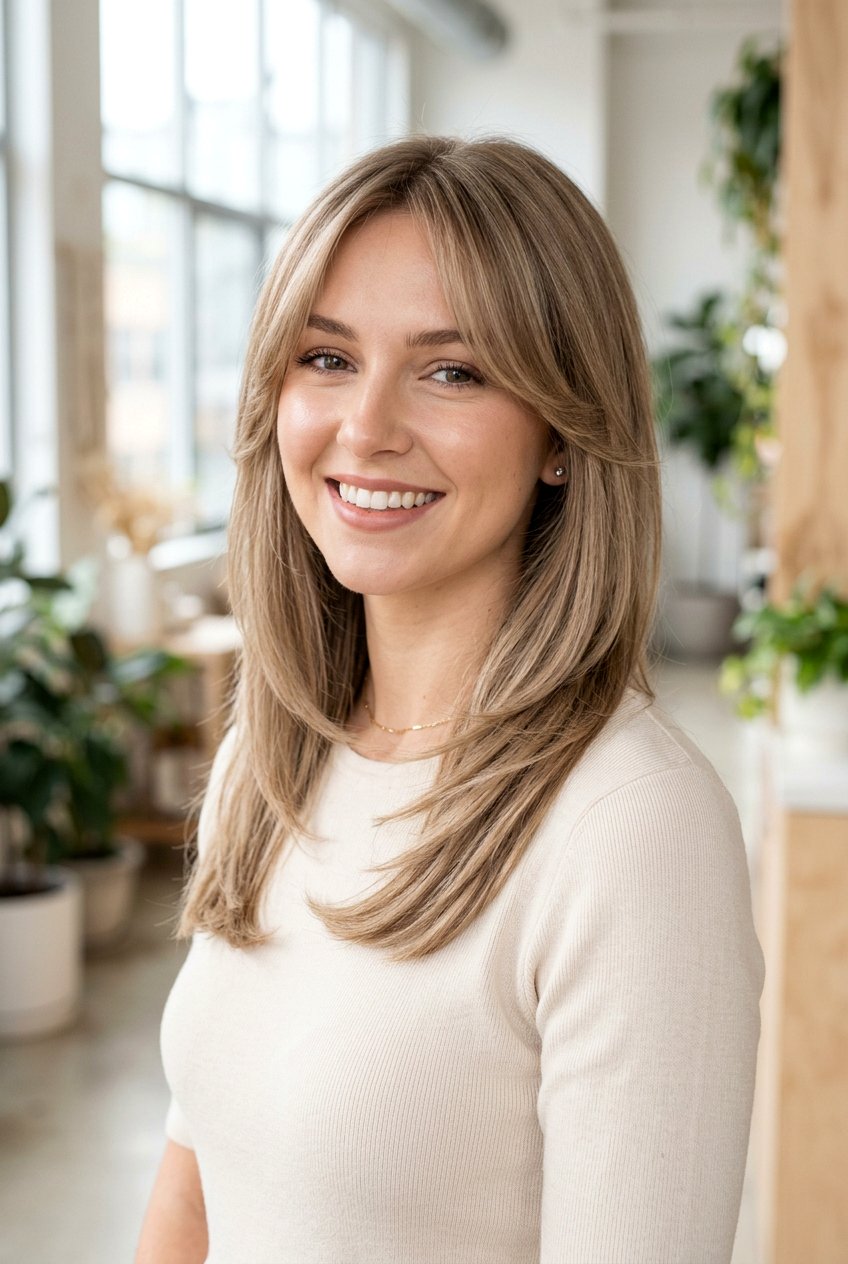 Shoulder Length Feathered Layers - 20 medium haircut with feathered layers - 20 medium haircut with feathered layers