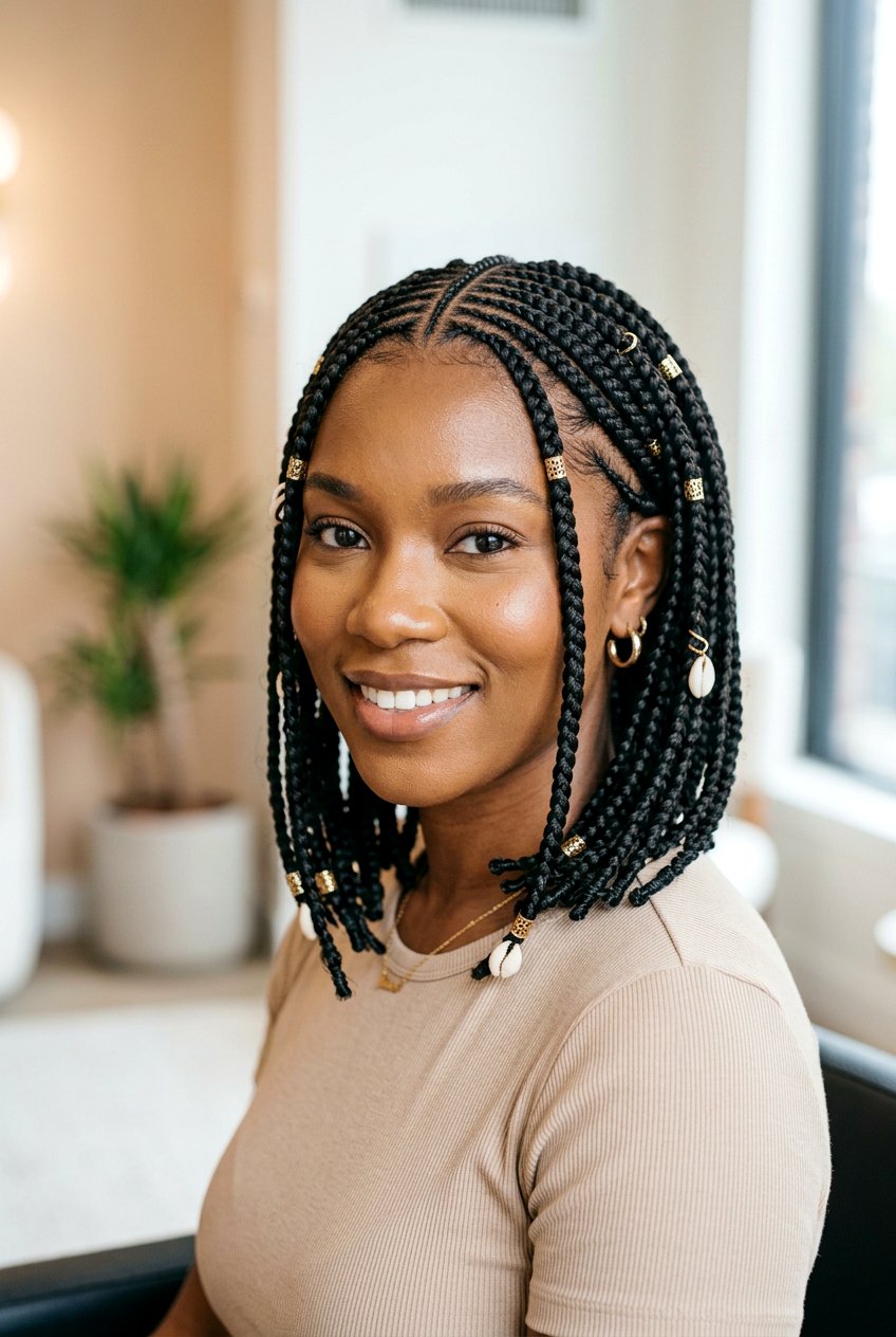Shoulder Length Fulani Braids - 20 fulani braids hairstyles - 20 fulani braids hairstyles