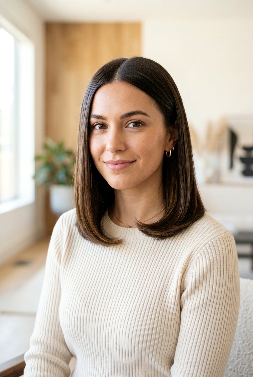 Shoulder Length Glass Bob With Slight Inward Curve - 20 glass hair haircut for shoulder length hair - 20 glass hair haircut for shoulder length hair