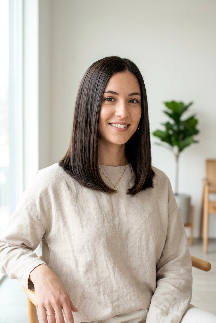 20 Sleek Glass Hair Haircut for Shoulder Length Hair Ideas