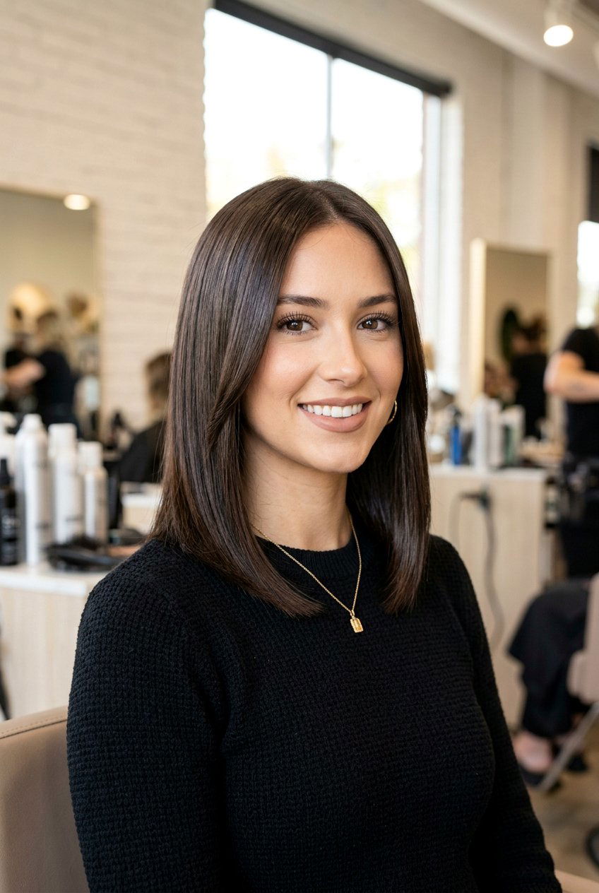 Shoulder Length Glass Cut With Slight A Line Shape - 20 glass hair haircut for shoulder length hair - 20 glass hair haircut for shoulder length hair