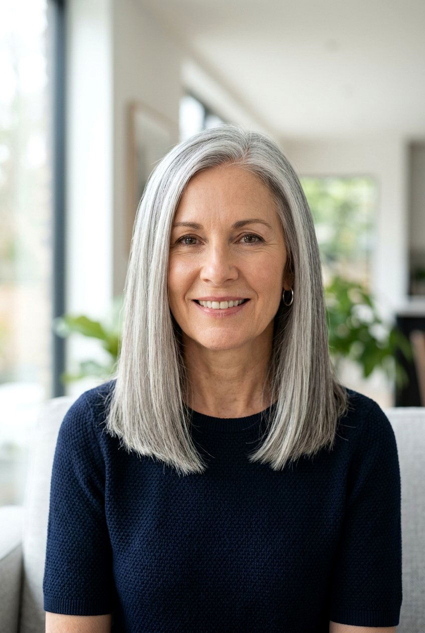 Shoulder Length Gray Hair - 20 hairstyles for gray hair - 20 hairstyles for gray hair