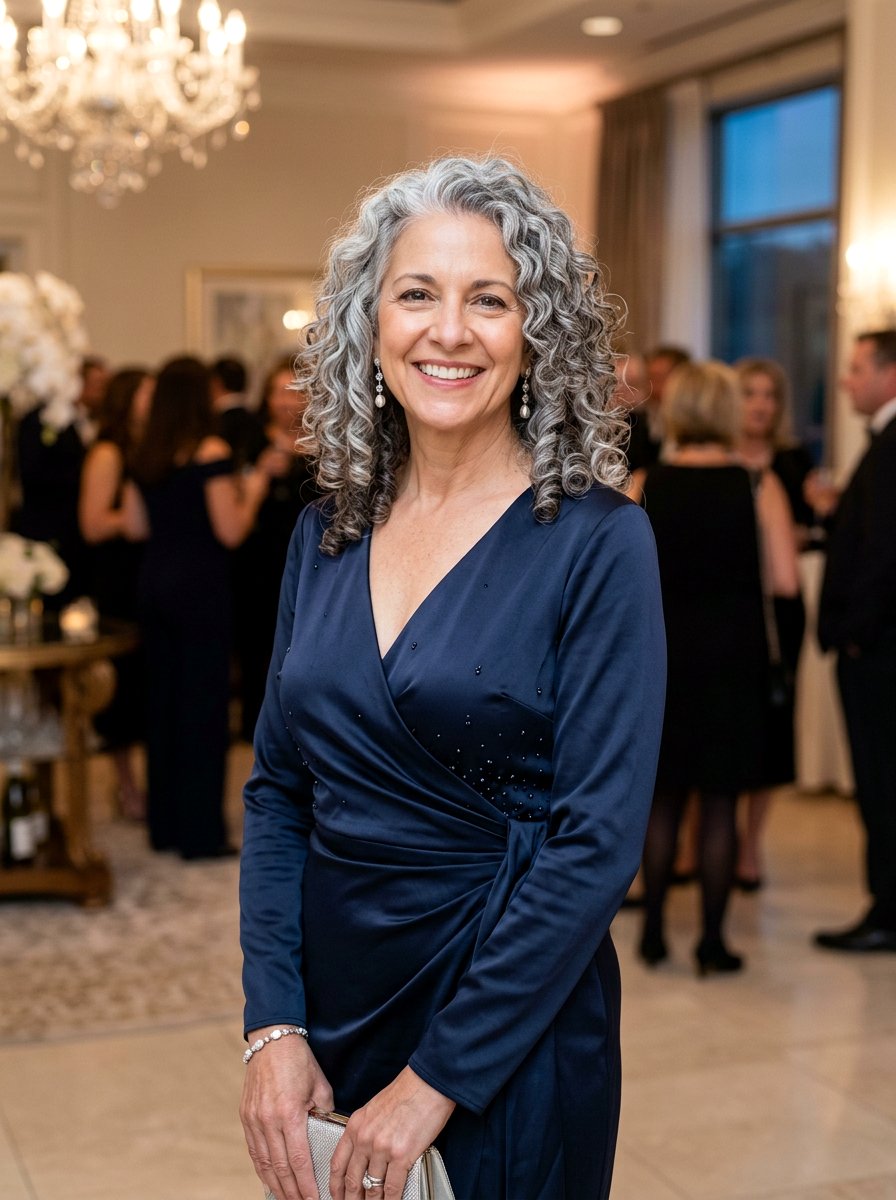 Shoulder Length Gray Ringlets - 20 shoulder length gray curls for older women - 20 shoulder length gray curls for older women