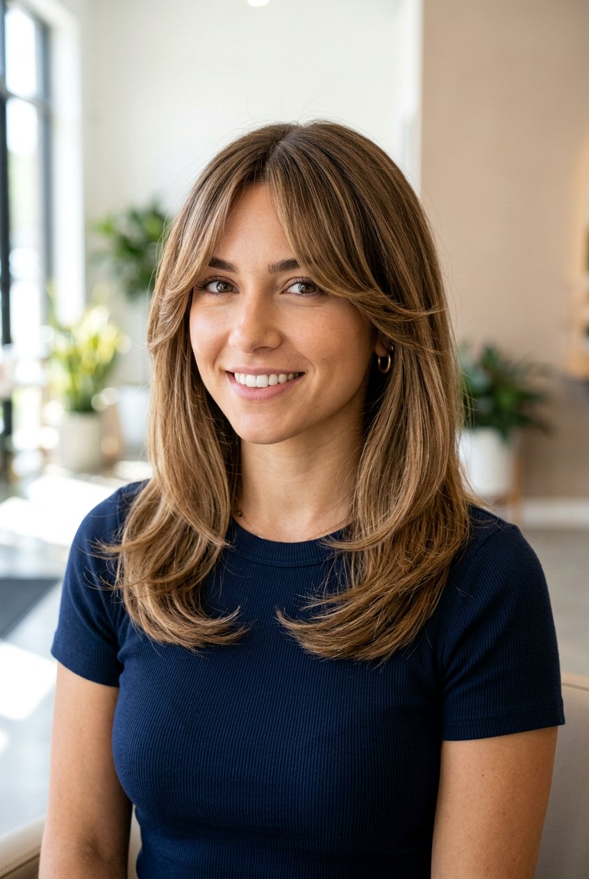 Shoulder Length Hair With Curtain Bangs - 20 medium hair with curtain bangs - 20 medium hair with curtain bangs