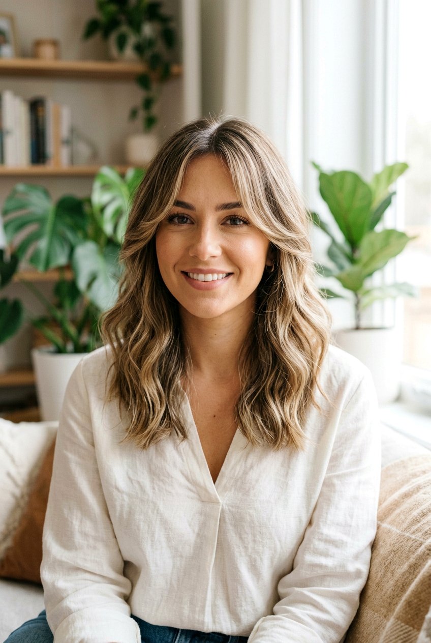 Shoulder Length Hair With Curtain Bangs And Face Framing Layers - 20 shoulder length hair with face framing layers - 20 shoulder length hair with face framing layers