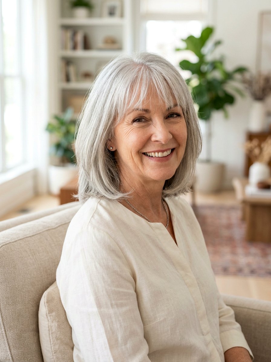 Shoulder Length Haircut With Bangs For Women Over 60 - 20 shoulder length haircut for women over 60 - 20 shoulder length haircut for women over 60