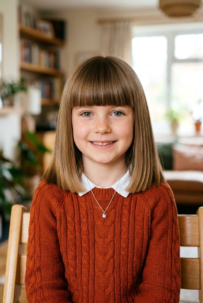 Shoulder Length Haircut With Blunt Bangs - 20 little girls haircut ideas with bangs - 20 little girls haircut ideas with bangs