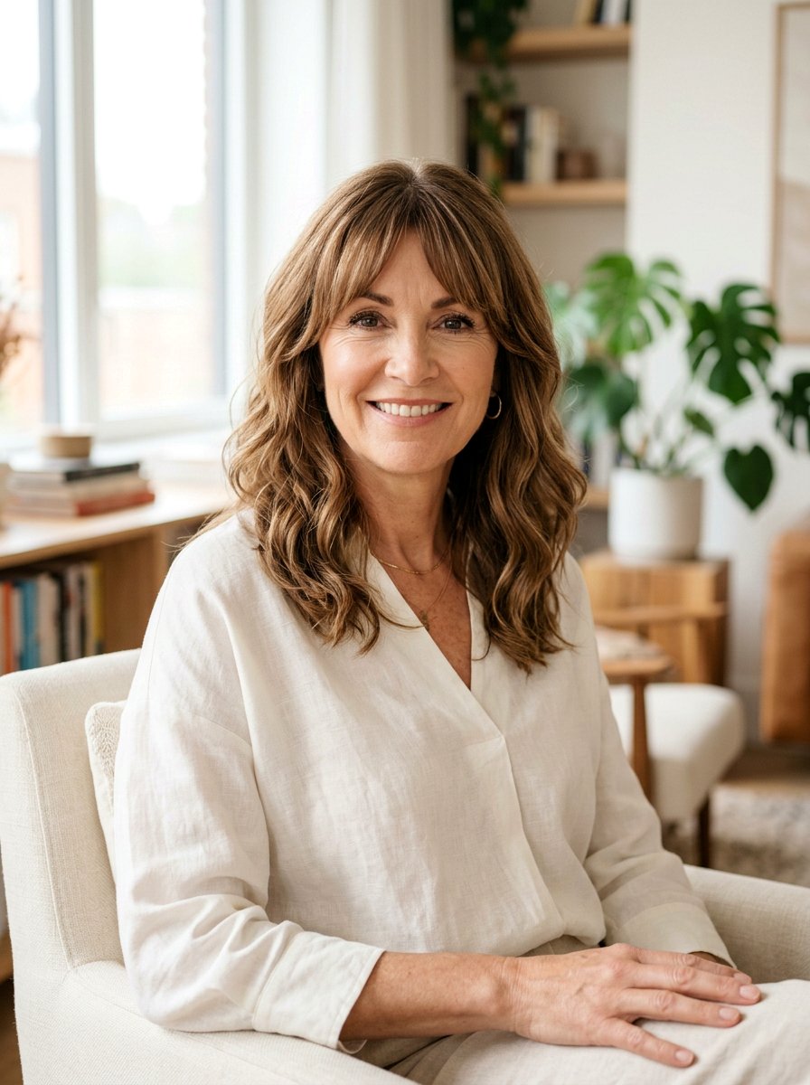 Shoulder Length Haircut With Curtain Bangs For Women Over 50 - 20 shoulder length haircut for women over 50 - 20 shoulder length haircut for women over 50