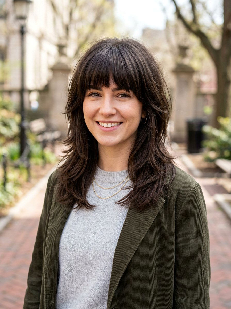 Shoulder Length Haircut With Layers And Bangs For Thick Hair - 20 shoulder length haircut for thick hair - 20 shoulder length haircut for thick hair