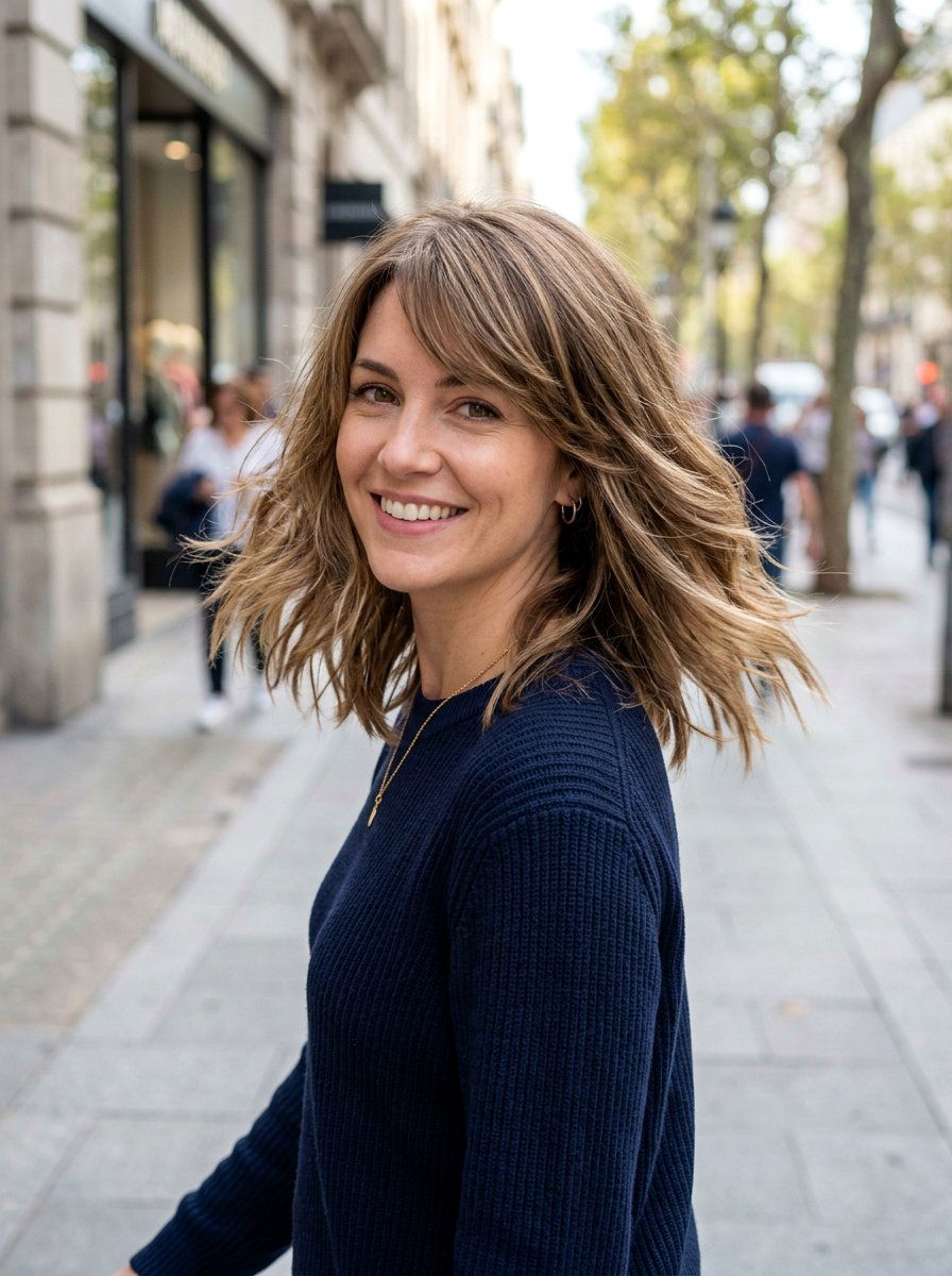 Shoulder Length Haircut With Side Bangs And Layers - 20 shoulder length haircut with side bangs - 20 shoulder length haircut with side bangs