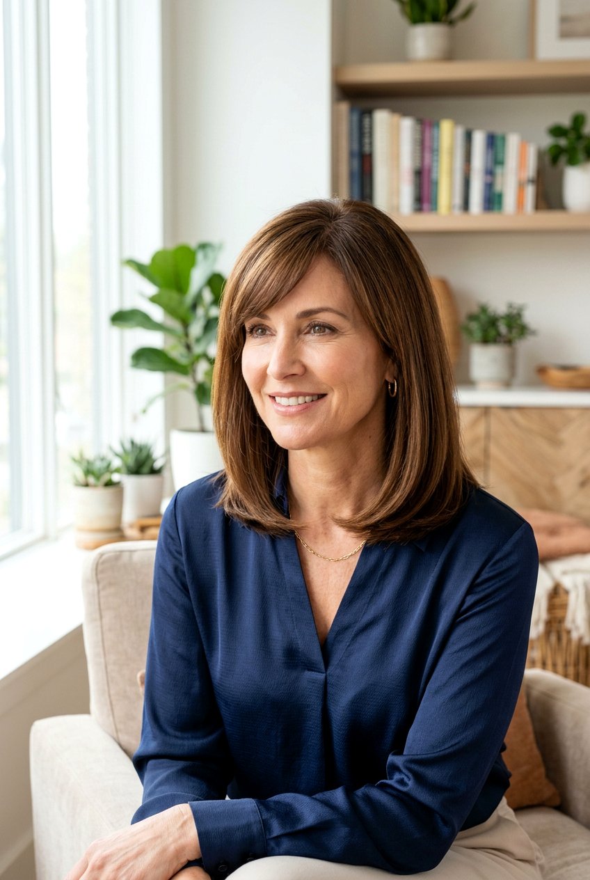 Shoulder Length Haircut With Side Bangs For Women Over 40 - 20 medium haircut for women over 40 - 20 medium haircut for women over 40