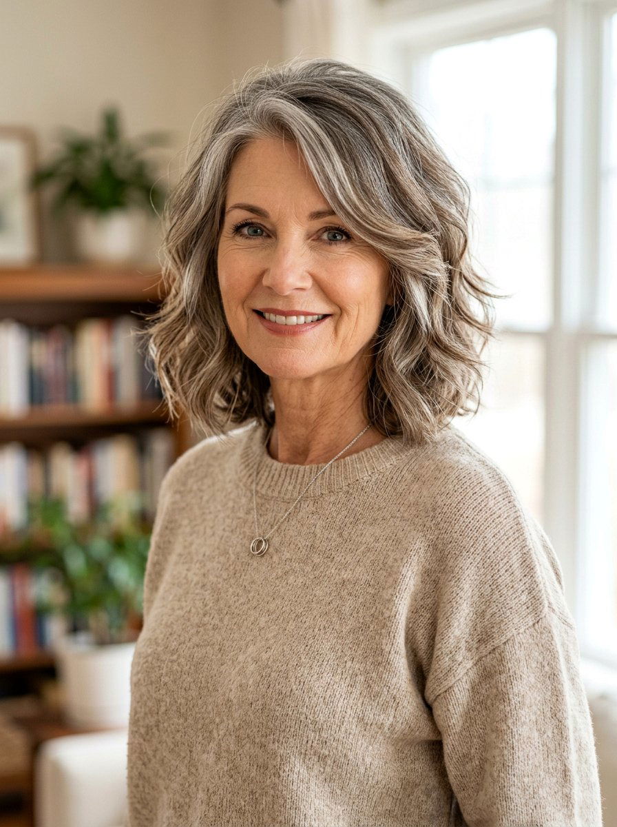 Shoulder Length Haircut With Side Part Over 50 - 20 shoulder length haircut for women over 50 - 20 shoulder length haircut for women over 50