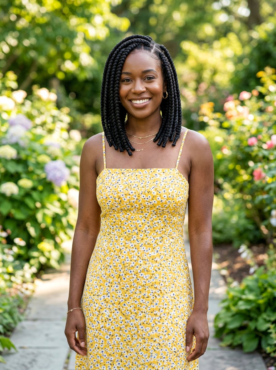 Shoulder Length Large Box Braids - 20 large box braids hairstyles - 20 large box braids hairstyles