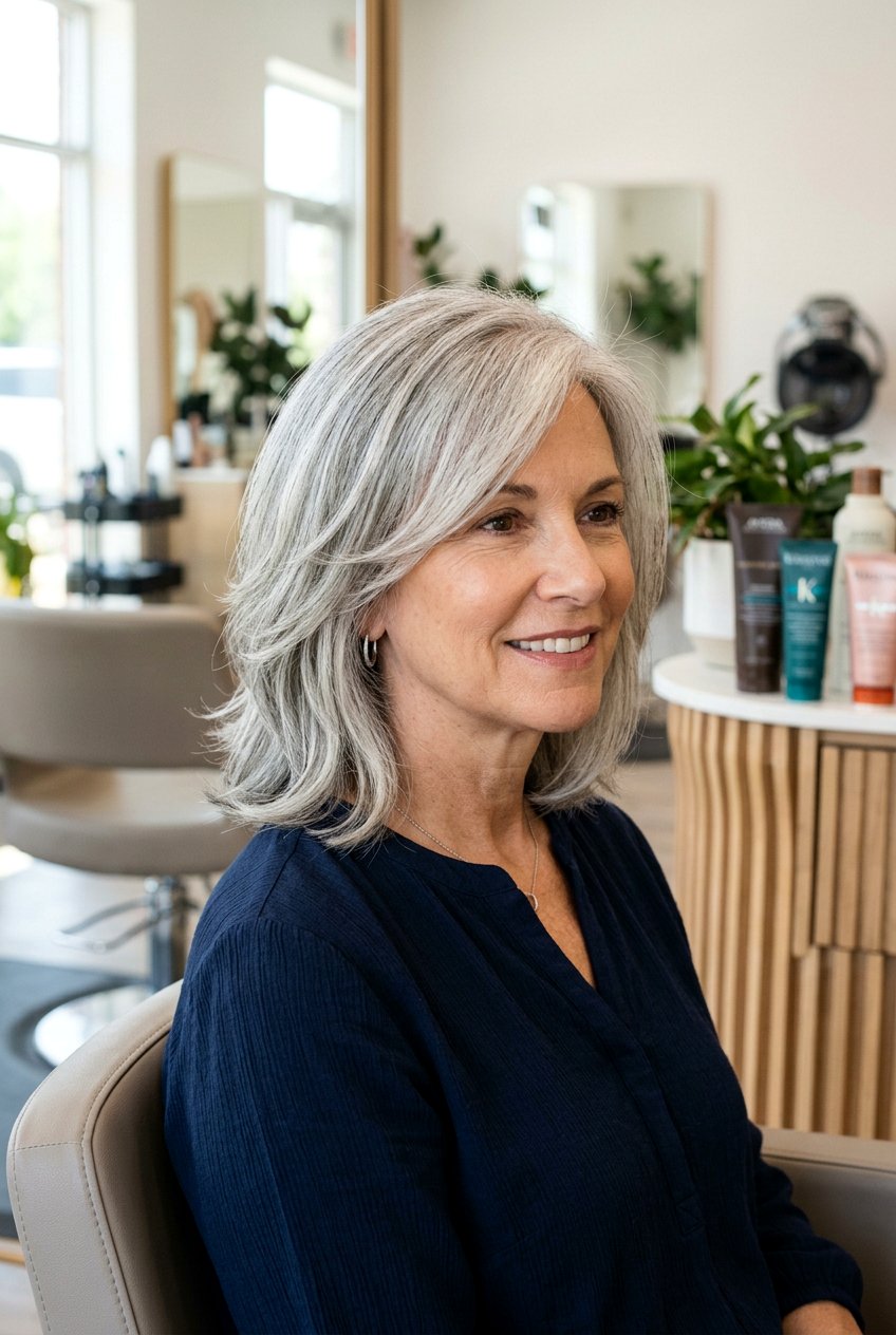 Shoulder Length Layered Bob - 20 layered bob for women over 50 - 20 layered bob for women over 50