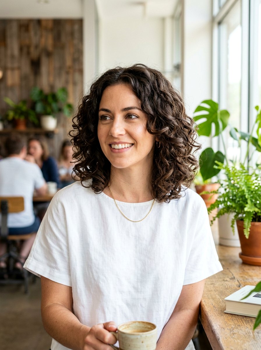 Shoulder Length Layered Curly Bob - 20 shoulder length curly layers haircut - 20 shoulder length curly layers haircut