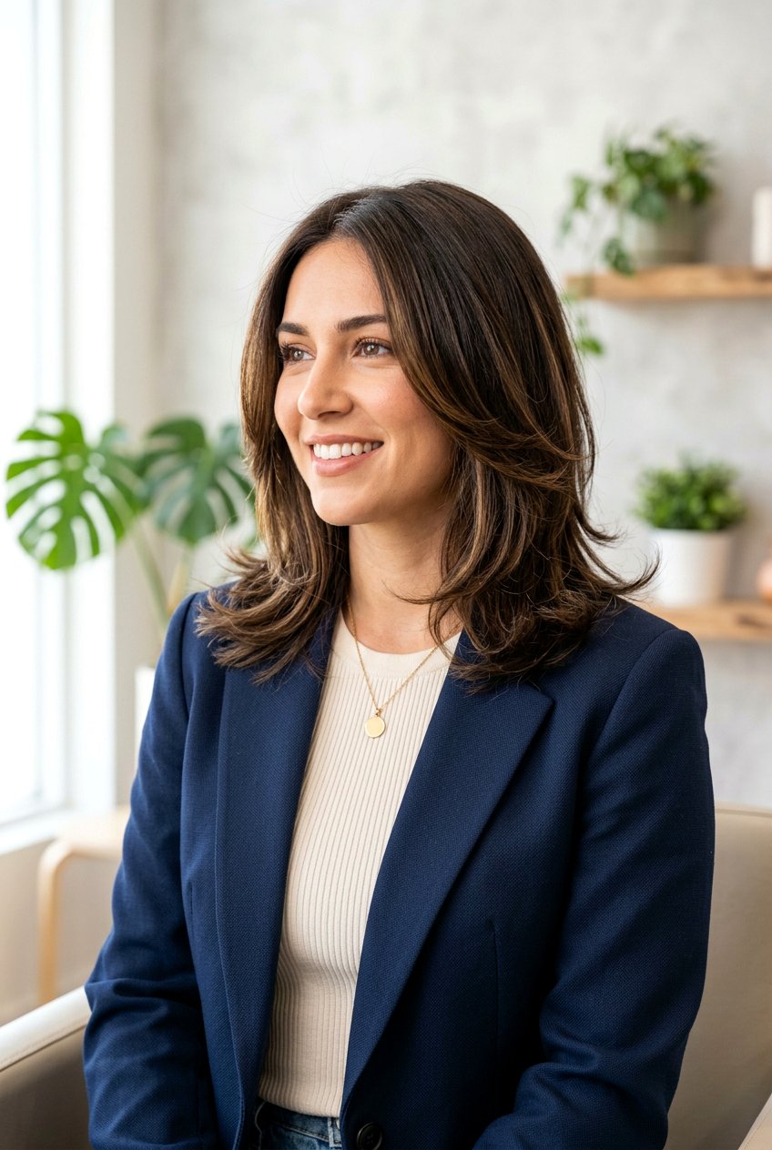 Shoulder Length Layered Cut For Work - 20 corporate hairstyles for women - 20 corporate hairstyles for women