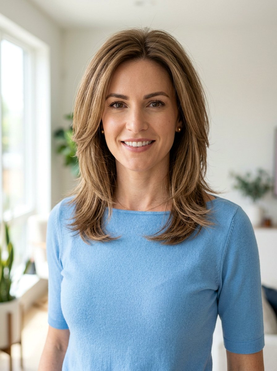 Shoulder Length Layered Cut for Fine Straight Hair - 20 shoulder length straight haircut with layers - 20 shoulder length straight haircut with layers