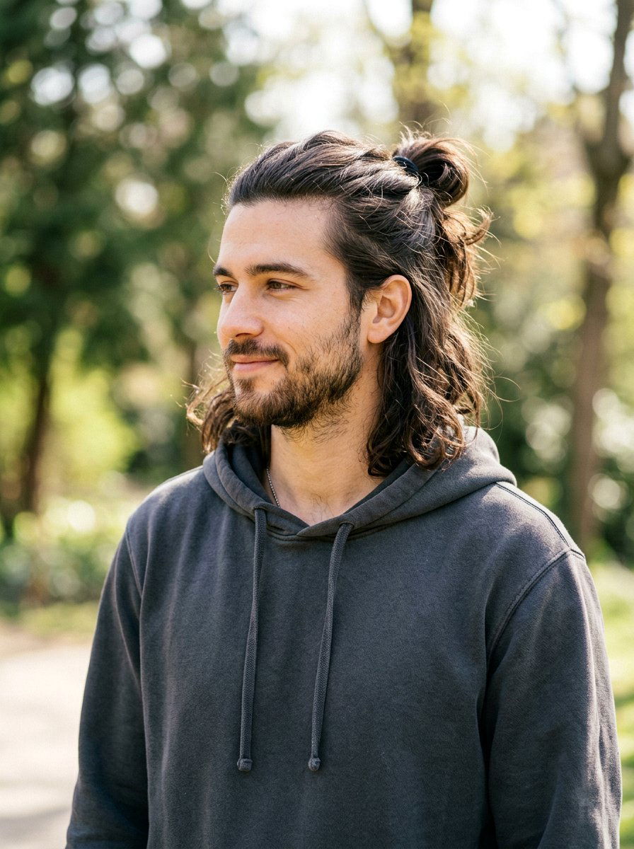 Shoulder Length Layered Hair Men Half Bun - 20 shoulder length layered hair men - 20 shoulder length layered hair men