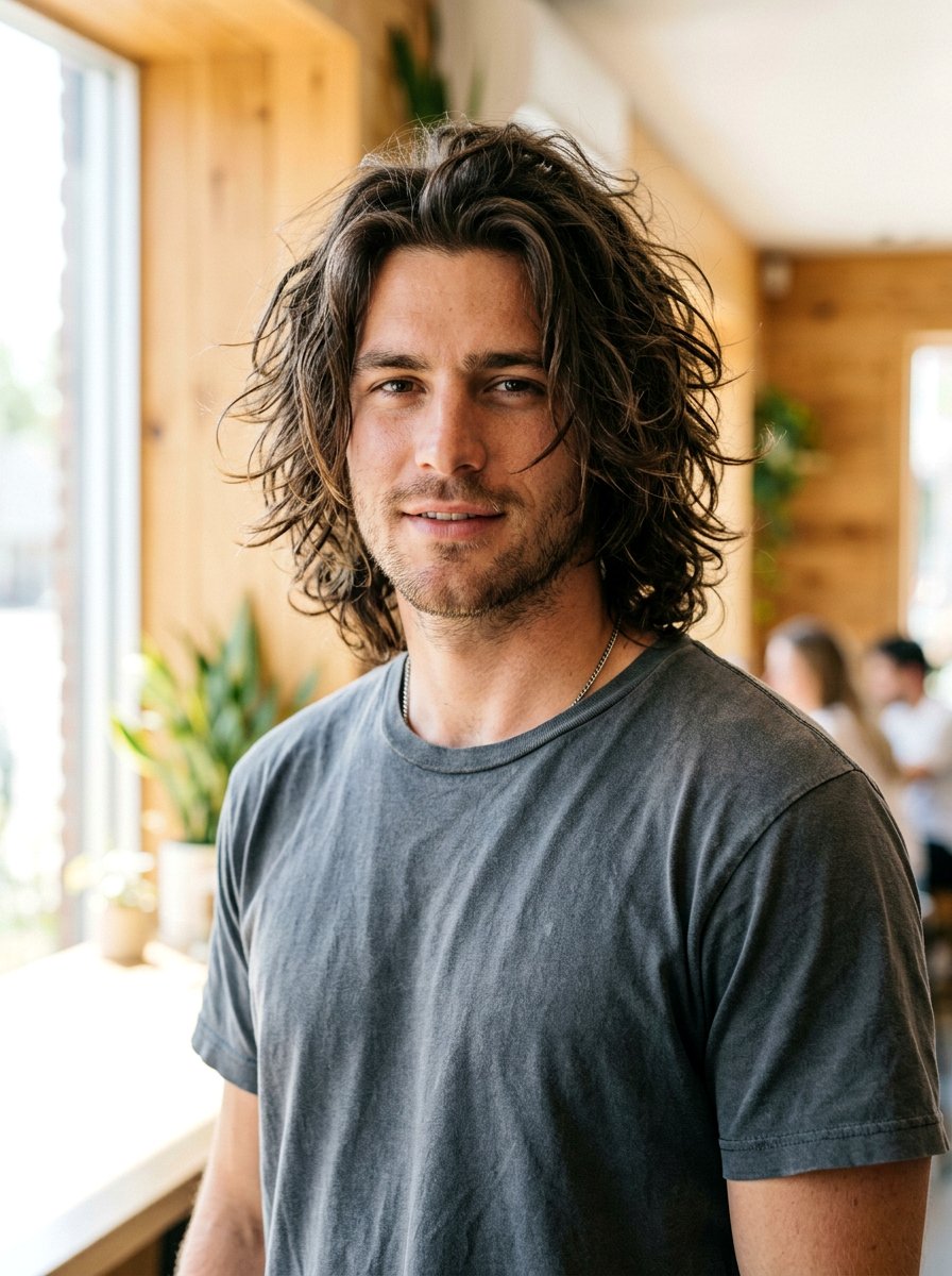 Shoulder Length Layered Hair Men Messy Look - 20 shoulder length layered hair men - 20 shoulder length layered hair men